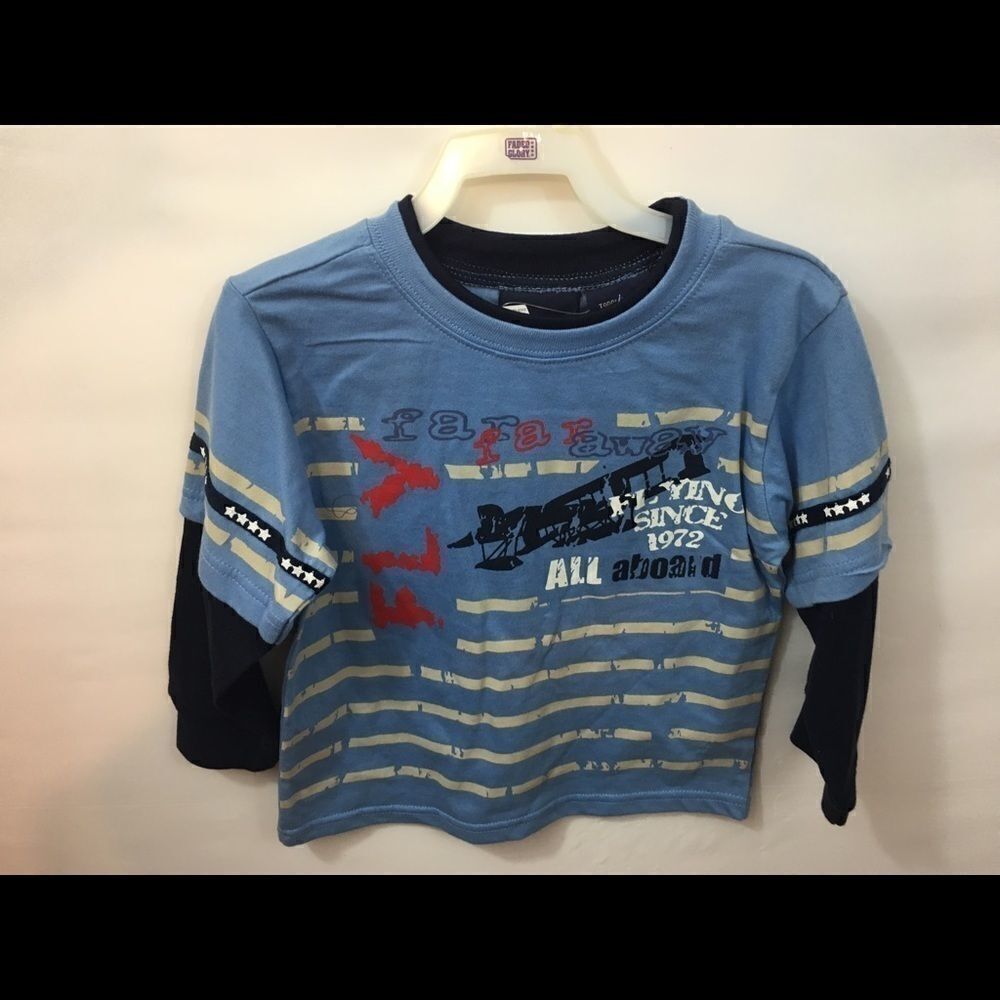 Airplane Fly Boys Long Sleeved Tee 24 mo, 3T NWT